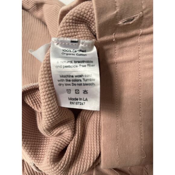 Mate the Label Organic Cotton Waffle Knit Rose Jogger Pants Size L - Picture 4 of 11